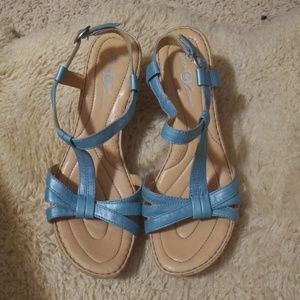 Born Crown Denim Blue Metallic sandal